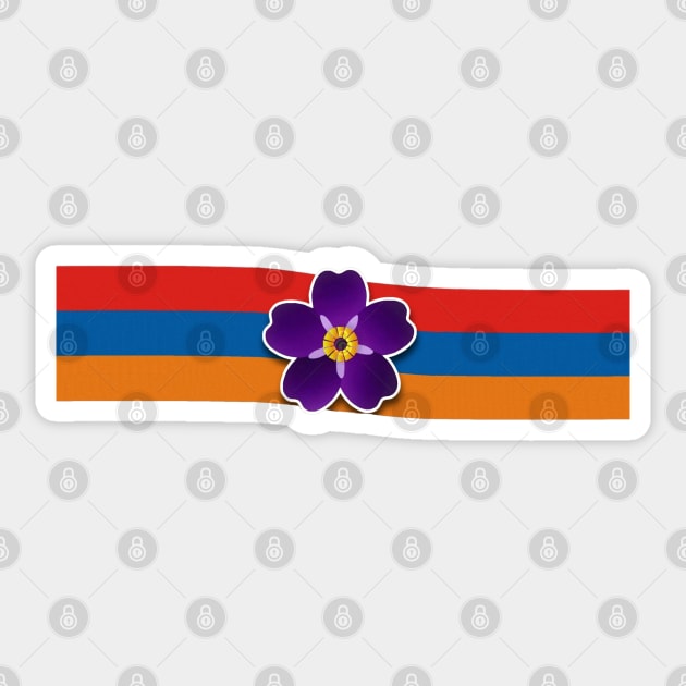 Armenian Forget me Not Flower Sticker by doniainart